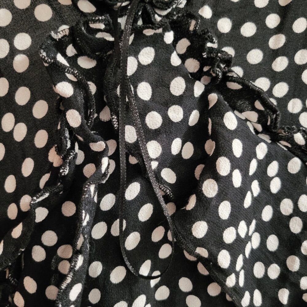 Zara Polka Dot Ruffle Mini Dress - Size Large - Blogger Favorite - Picture 2 of 8